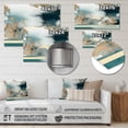 thumbnail image 4 of Designart "Exploring Floral Forms Blue and Gold V" Abstract Floral Metal Wall Art, 4 of 5