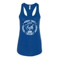 thumbnail image 2 of Wild Bobby Worry Ends When Faith In God Begins Inspirational/Christian Women Racerback Tank Top, Royal, Small, 2 of 5