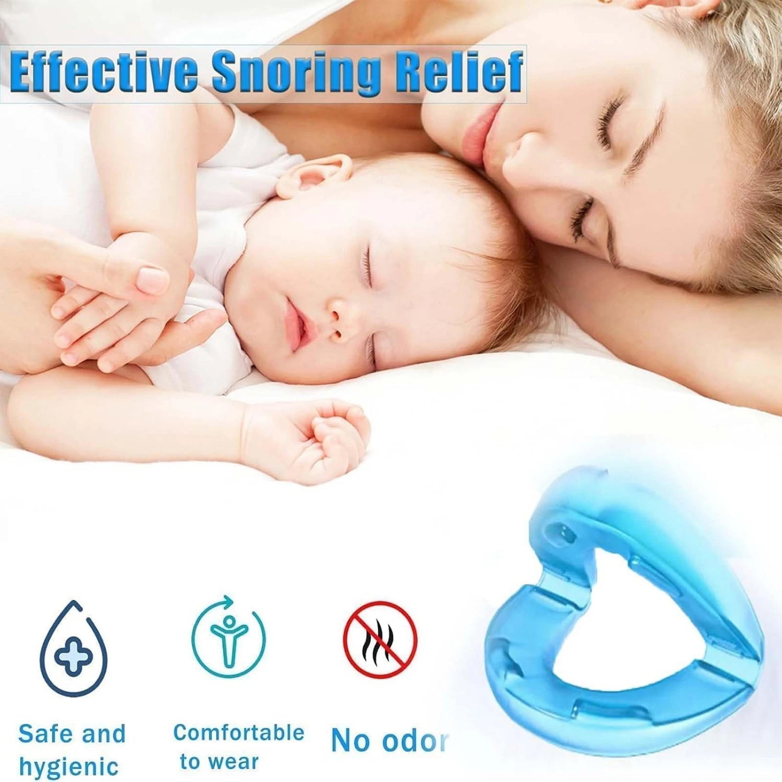Anti Snoring Mouthpieces Reduce Snoring Aid for Comfort, Easy Breathing,4PC