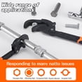 thumbnail image 3 of RULLINE 2PCS Quick Multi-Function Spanner Power Grip Pipe Wrench Set Compatible with 14-60mm Pipes Nuts Screws Adjustable Wrench, 3 of 7