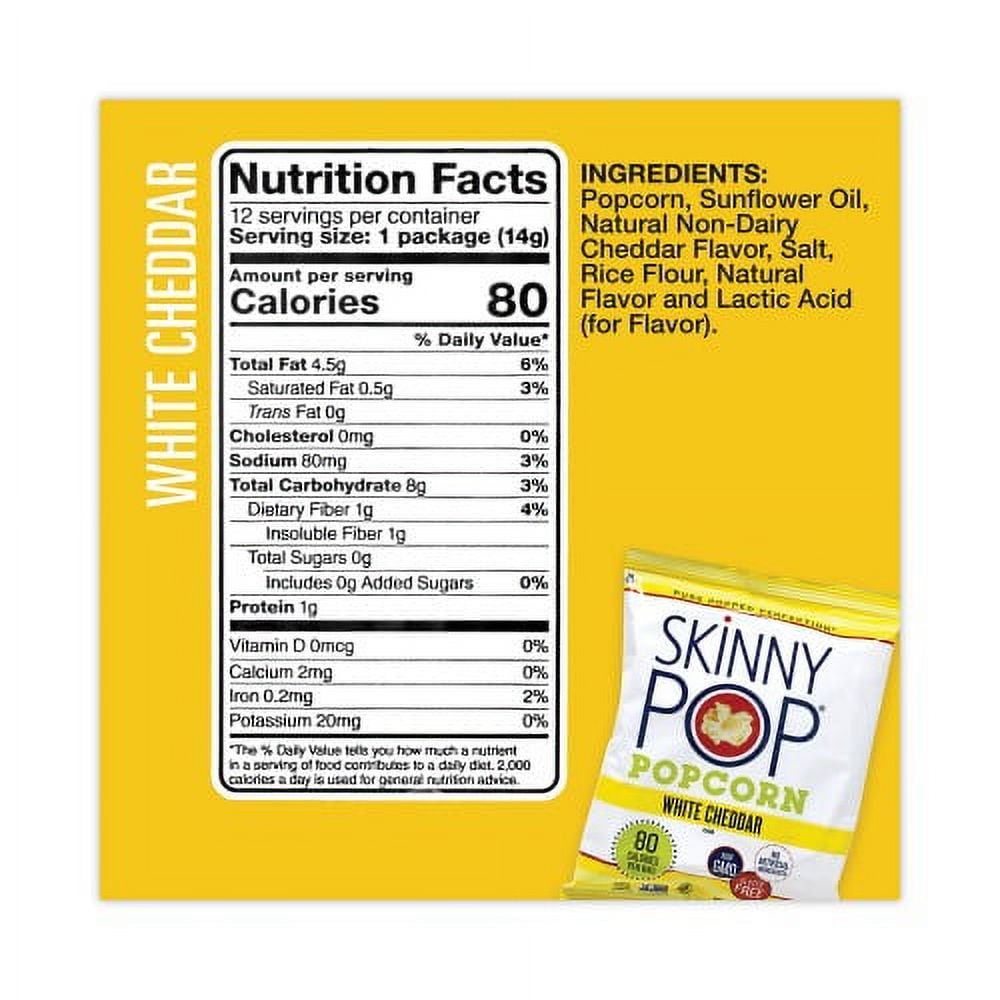 New SkinnyPop Popcorn Popcorn Variety Snack Pack, 0.5 oz Bag, 36 Bags/Box, Delivered in 1-4 Business Days,Each