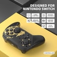 thumbnail image 4 of Switch Pro Controller, Wireless Switch Pro Controller Monster Hunter Rise Sunbreak Compatible with Switch/Switch Lite/Switch OLED, Remote Joystick Gamepad Support Turbo/Vibration/Screenshot/Wake Up, 4 of 13