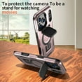 thumbnail image 5 of For iPhone 17 Pro Max Phone Case,With Contractile Lens Cover Kickstand,Compatible with Mag-safe,Heavy Duty Shockproof Anti-fall Anti-Scratch Drop Protection Durable Phone Case,Rosegold, 5 of 6