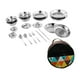 thumbnail image 3 of Platos y cuencos de acero inoxidable, utensilios de camping, plato de cena con bolsa de transporte 20 piezas, 3 of 9