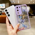 thumbnail image 3 of case for Samsung Galaxy S23 Case, Samsung S23 Cases Cute for Women Galaxy S23 Glitter Case with Butterfly Soft TPU Clear Sparkle Shockproof Lens Protection S23 Phone Cover for Girls 6.1” (Purple), 3 of 6