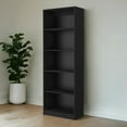 thumbnail image 7 of HomeRoots 71" Black Five Tier Bookcase, 7 of 7