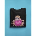 thumbnail image 3 of Kawaii Anime Girl Blowing Kiss Sweatshirt Women -Image by Shutterstock, Female Large, 3 of 4