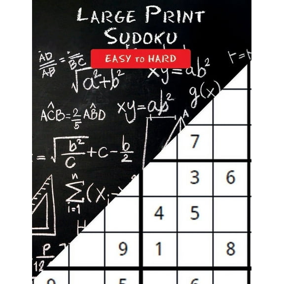 Large Print Sudoku: Collection of 450 Puzzles from Easy to Hard and Solutions: Large Print Sudoku - Easy to Hard: Collection of 180 Puzzles - Train your Brain Everyday (Paperback)(Large Print)