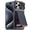 Black, variant on Vizvera for iPhone 16 Pro Max Phone Case with [Card Holder][Sliding Camera Cover][RFID Blocking] Shockproof Rugged Wallet Case Phone-Blue