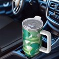 thumbnail image 4 of Camouflage 40oz Tumbler– Stainless Steel Insulated Tumbler with Handle and Straw, Large Capacity Travel Cup for Hot & Cold Drinks, 4 of 6