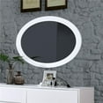 thumbnail image 1 of Benzara BM123544 Lennart II White Oval Mirror, 1 of 1