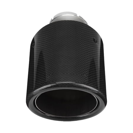 Universal Dual Exhaust Tip Glossy Carbon Fiber Stainless Steel Y-Shape