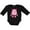 AB-Black, variant on Inktastic Cute Monster, Smiling Monster, Pink Monster, Horns Boys or Girls Long Sleeve Baby Bodysuit