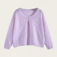 thumbnail image 2 of Dagugfen Baby Clothes Girls Sweaters Hollow out Long Sleeve Comfy Casual Cardigan Solid Color 4-16 Years, 2 of 3