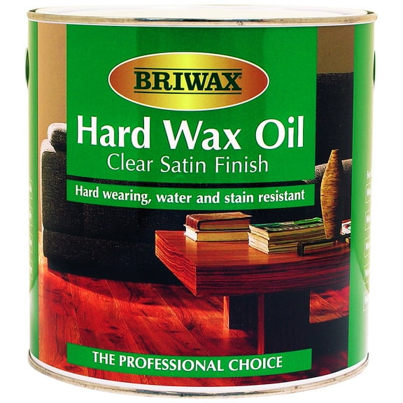Briwax Oil-Based Hard Wax Oil, Clear Satin Finish (2.5 Liter)