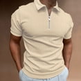 thumbnail image 2 of BOBOGOJP Polo pour Hommes Performance Extérieure Manches Courtes, Évacuation de l'Humidité (Kaki,TG), 2 of 5