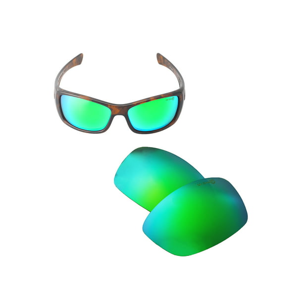Walleva Emerald Mr. Shield Polarized Replacement Lenses for Oakley Hijinx  Sunglasses 