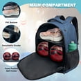 thumbnail image 3 of WOLT Healthyblue Bowling Ball Bag 2Ball Bowling Backpack with Protective Foam Padded & Shoe Compartment, 3 of 7