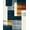 Blue, Pattern 1, variant on Flatwoven High Traffic Area Rug, Copper Black Burnt Orange Abstract Indoor Floor, Non Slip, Stain Resistant, Washable Area Rugs for Living Room, Bedroom(Beige, 4X6)