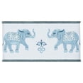 thumbnail image 3 of Authentic Hotel and Spa  Turkish Cotton Elephants Embroidered Teal Blue Bath Towel, 3 of 3
