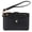 Black, variant on Premium Faux Leather Solid Color Card Case Wristlet (Women)