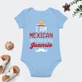 thumbnail image 4 of I Am Mexican And This Is My Juansie - Funny Outfit - Cute Infant One-Piece Baby Bodysuit Sky Blue-style 3months, 4 of 7