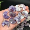 thumbnail image 2 of MATROOY 50x Wholesale Natural Amethyst Stone Moon Crystal Carved Skull Reiki Healing, 2 of 6