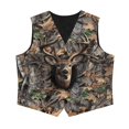 thumbnail image 4 of Garronmavis Cute Gray Camo Boys Suit Vest Lightweight Deer Sleeveless Slim Fit Casual Vests Outfit Comfortable Boy's 3 Button Formal Suit Vest Fashion Adjustable Back Strap Vests, 4 of 7