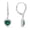 Emerald, variant on 212 Main 04-116-DSE Womens Sterling Silver Asscher-Cut Cubic Zirconia Dangle Leverback Earrings