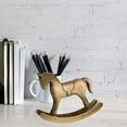 thumbnail image 6 of CoudarTitie Rocking Horse Artistic Wood Sculpture for Cabinet Table Centerpiece Tabletop Yellow, 6 of 9