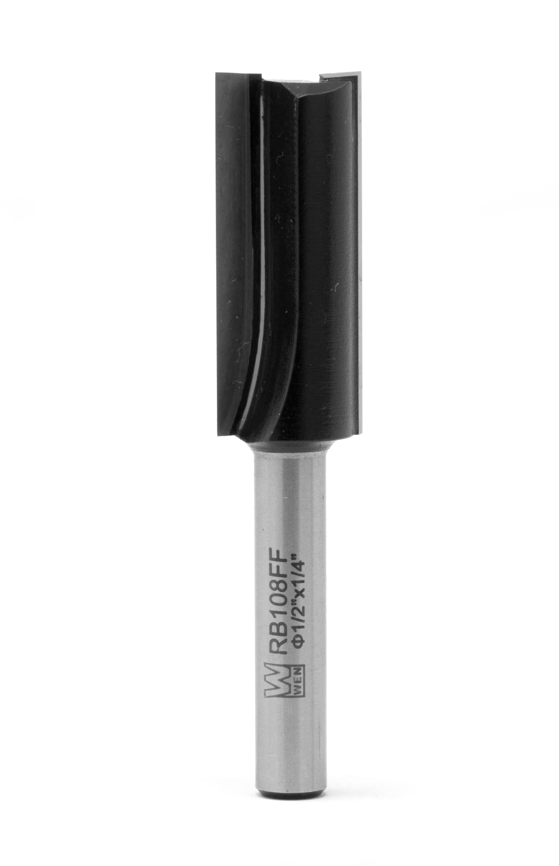 WEN 1/2 in. Straight 2-Flute Carbide-Tipped Router Bit with 1/4 in. Shank and 1-1/4 in. Cutting Length