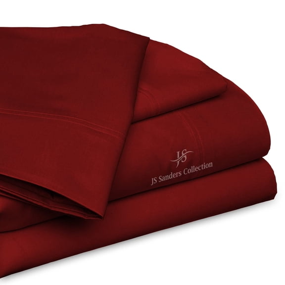 Alaskan King 4pc Bed Sheet Set 1000 Thread Count Luxury Softest Bedding Sheet Set Upto 15" Deep Pocket 100% Egyptian Cotton Burgundy Solid