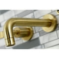 thumbnail image 4 of Kingston Brass KS8127KL Whitaker Double-Handle 3-Hole Wall Mount Bathroom Faucet in Brushed Brass, 4 of 8