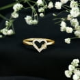 thumbnail image 2 of Rosec Jewels Natural Diamond Heart Promise Ring for Women - HI-SI Quality - Open Heart Ring - Ready to Gift for Valentines, 10K Yellow Gold, US 12.50, 2 of 7