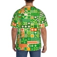 thumbnail image 5 of Xecao offers the St Patrick's Day6 for Men's Casual Short-sleeved Shirt, a button-up collared shirt with a pocket, perfect for beach vacations and yacht travel in the XX-Large size., 5 of 7