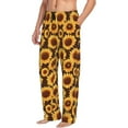 thumbnail image 6 of Honiee Chocolate Plaid Sunflower for men - a sleek fusion of Straight Pajama Pants, versatile Lounge Pants, and cozy Sleepwear, all rolled into one-XX-Large, 6 of 6