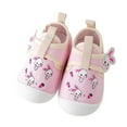 thumbnail image 2 of Siilsaa Baby Walking Shoes Soft Rubber Sole Sneakers Hook and Loop Comfortable Anti-Slip Ankle Boots Cartoon Walking Shoes Pink,9, 2 of 7