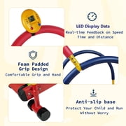 Easy Playhouse: Kids Treadmill - Red & Blue, Manual Self-Propelled Motion, Foam Handlebars, Walk & Jog Pad, Exercise Equipment, LED Display, 150lb Cap