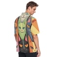 thumbnail image 4 of Cats Faces Men's Hawaiian Wrinkle Free Button Down Short Sleeve Shirt Casual Shirts Beach Shirts, 4 of 8