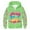 Green, variant on 67 shirt G'irls Cartoon Print Hooded Zip Up Jacket Long Sleeve Athletic Outerwear For C'hildren Casual Animated Character Pullover