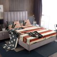 thumbnail image 1 of Saxophone Queen Bed Sheets Set,Vintage American Flag Sheet Set,Retro Classical Music Flat Fitted Sheet Musical Instrument Decor,Rustic Farmhouse Sheets For Adults Women Men, 1 of 6
