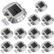 thumbnail image 1 of Luces solares para terraza, entrada, muelle, paquete de 12 luces LED IP67 impermeables para exteriores, luces de advertencia para escalones, para entrada, acera, jardín, camino, patio, 1 of 5