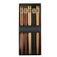 thumbnail image 1 of Palillos de madera, estilo tradicional, juego de 5 pares, palillos retorcidos, 1 of 5