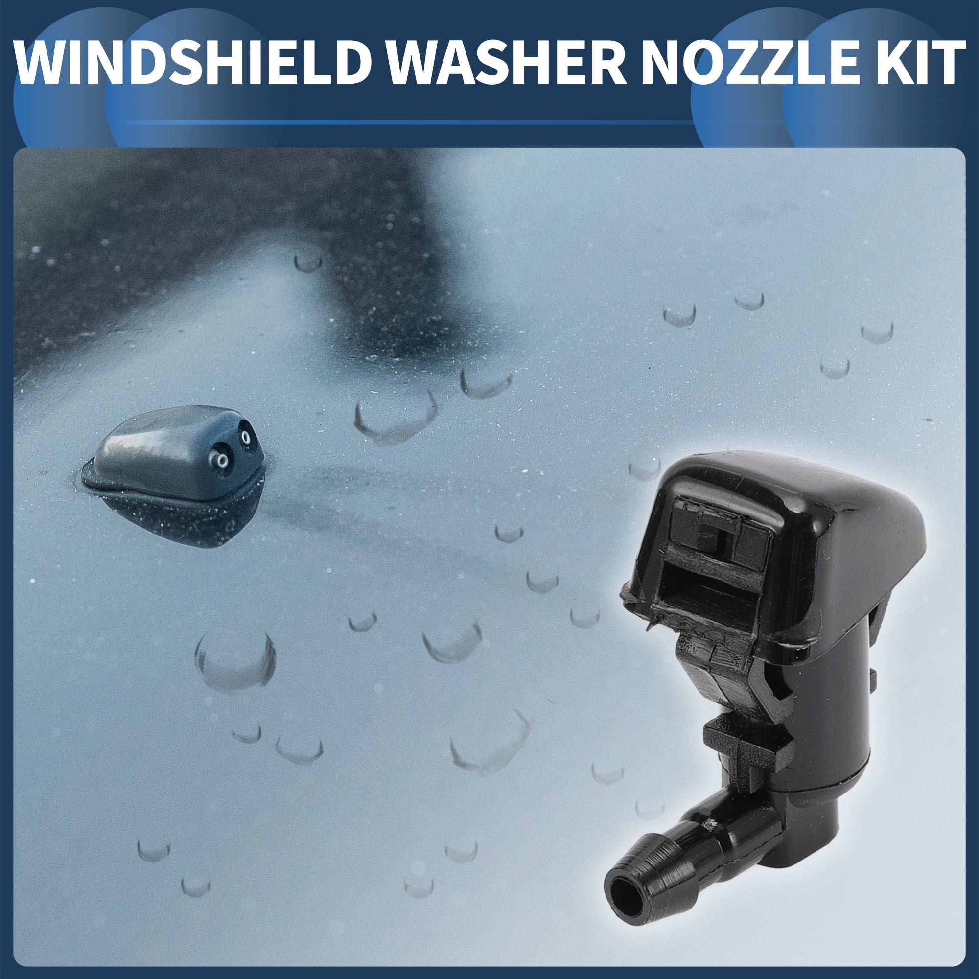 Unique Bargains Windshield Washer Nozzle Kit for Ford Edge 2011-2015