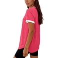 thumbnail image 4 of Guluxicc Womens T Shirts Crew Neck Athletic T Shirts for Women Short Sleeve Tops with Contrast Trim for Running Sports and Gym, 4 of 8