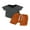 Burnt Sugar, variant on Bagilaanoe 2pcs Toddler Baby Boy Short Pants Set Short Sleeve Striped Print T Shirt Tops   Shorts 6M 12M 18M 24M 3T Kids Casual Summer Outfits