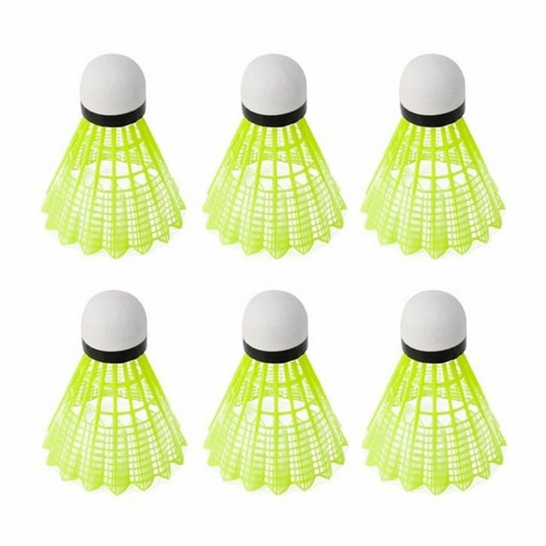 6 Pièces En Plastique Durable En Nylon Balle De Badminton Lumière Balle  D'entraînement Volants De Badminton 