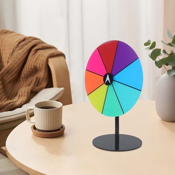 Raindrops Rotating Prizes Wheel with Stable Acrylic Base for Trade Shows