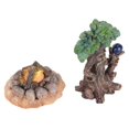 thumbnail image 3 of Fairy Garden Tree Bright Colors Detailed Texture Waterproof Resin Enchanted Grandpa Tree With Bonfire For Decoration Diy, 3 of 5