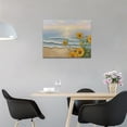 thumbnail image 3 of Sunflower Beach Decor Wall Art Coastal Ocean Waves Pictures Sunset Seascape Canvas Painting Nature Home Modern Artwork Decorations Framed for Bathroon Living Room Bedroom Office 16 x 12 inch, 3 of 6